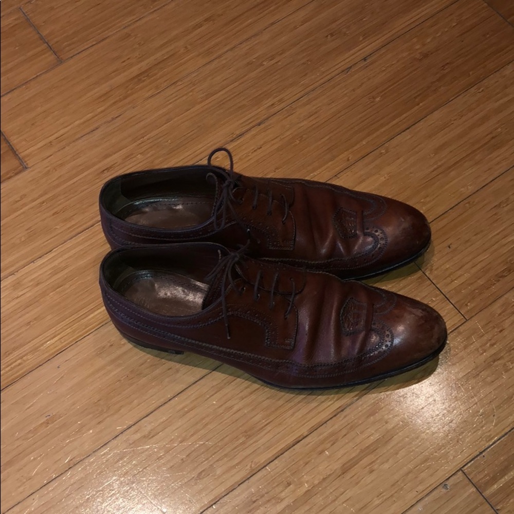 Louis Vuitton Brown Leather Dress Shoes - mens 11